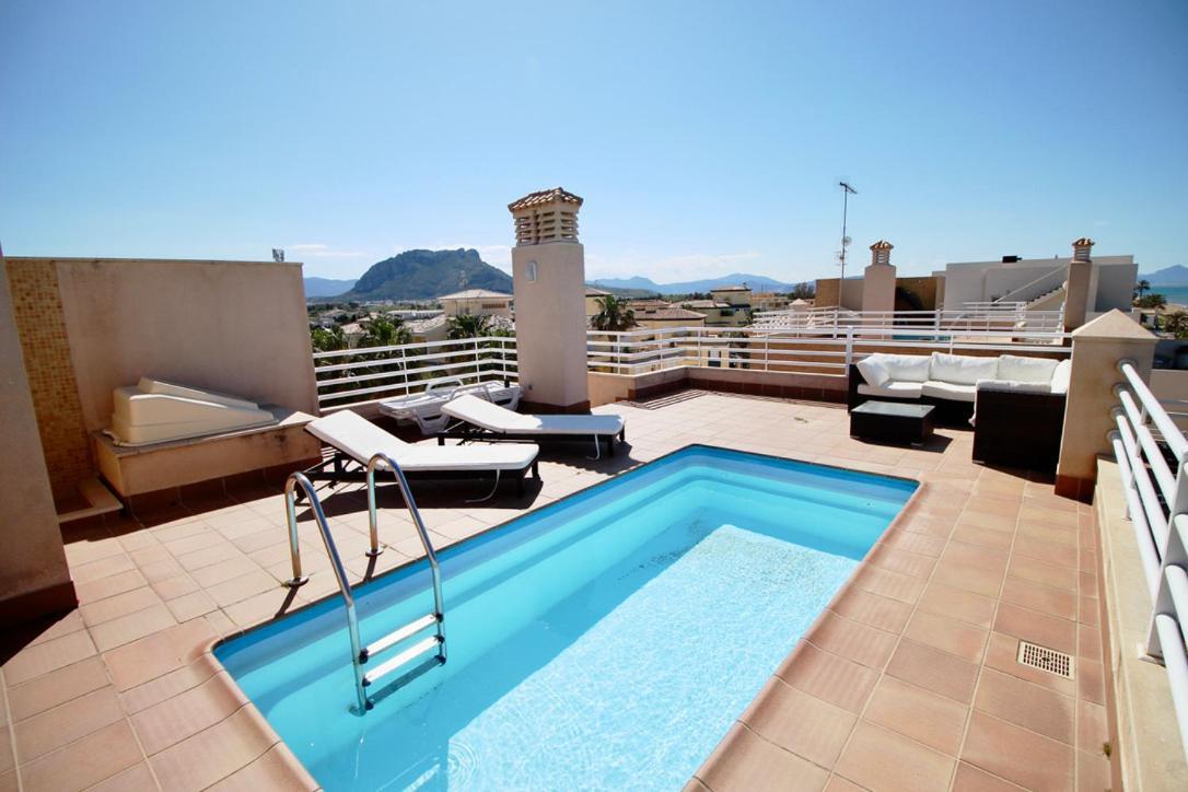 Ático espectacular con piscina privada en primera línea de playa Apartamento Dénia Exterior foto